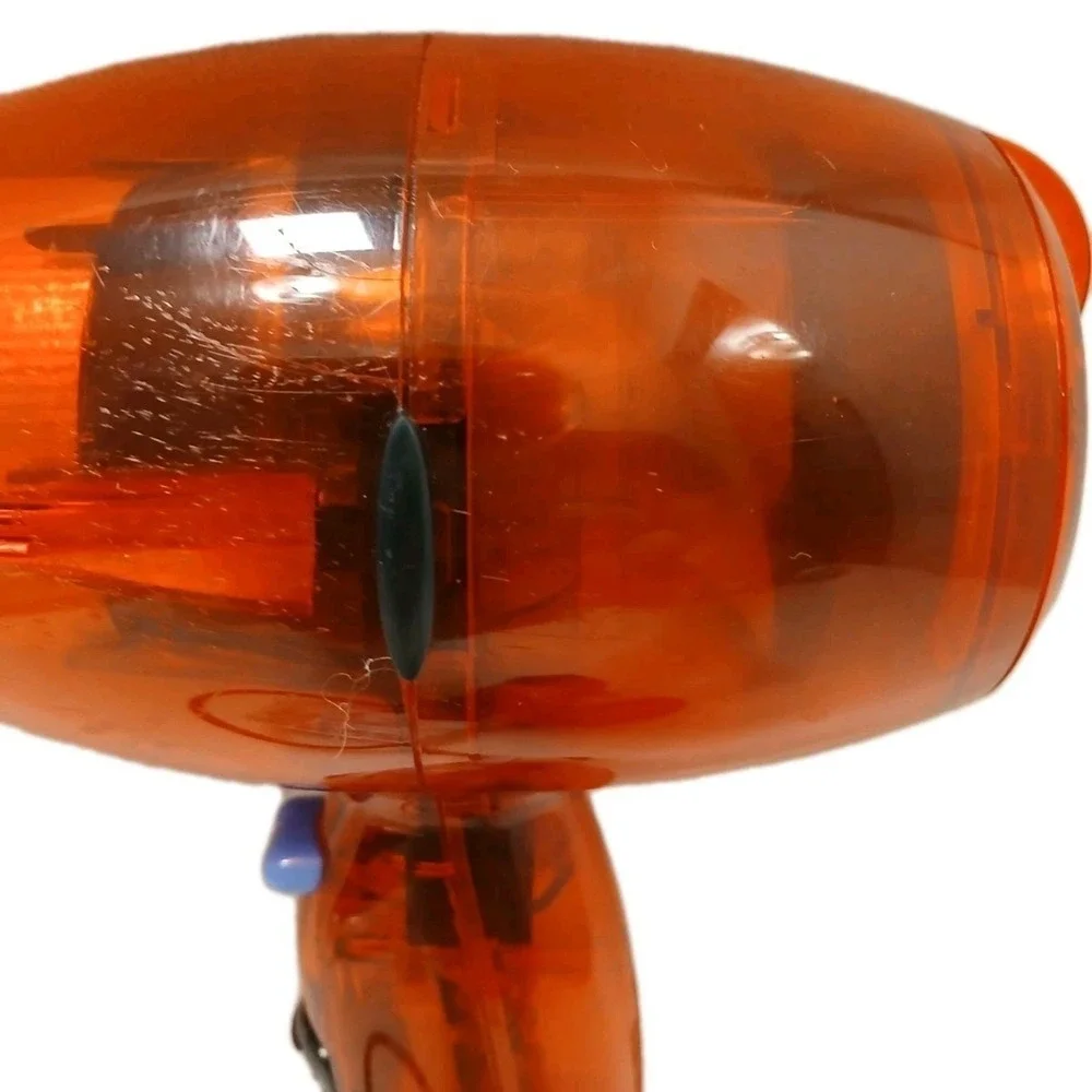 Rare Revlon Red TRANSPARENT Hair Dryer FULL Size Professional Powerful Salon